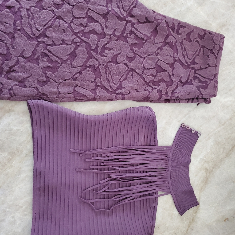 RARE NWOT Herve Leger bustier top & chocker set - Picture 11 of 11